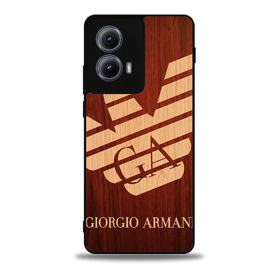 giorgio armani wood Motorola Moto Edge Case