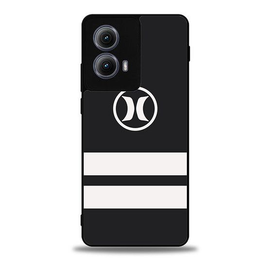 Hurley White Strip Motorola Moto Edge Case