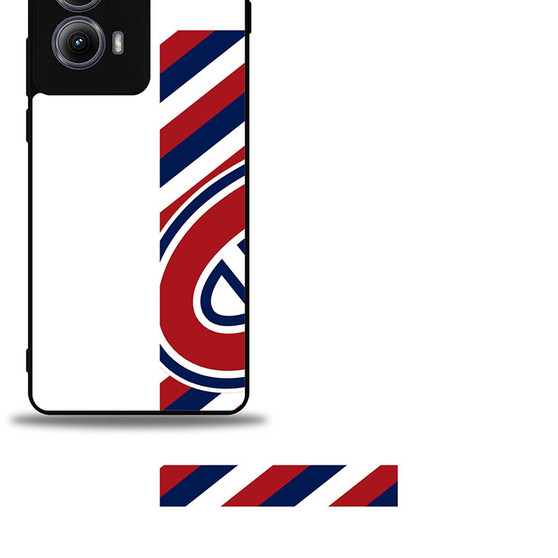 Montreal Canadiens Strips Motorola Moto Edge Case
