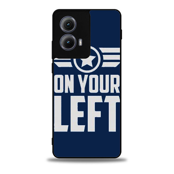 on your left Motorola Moto Edge Case