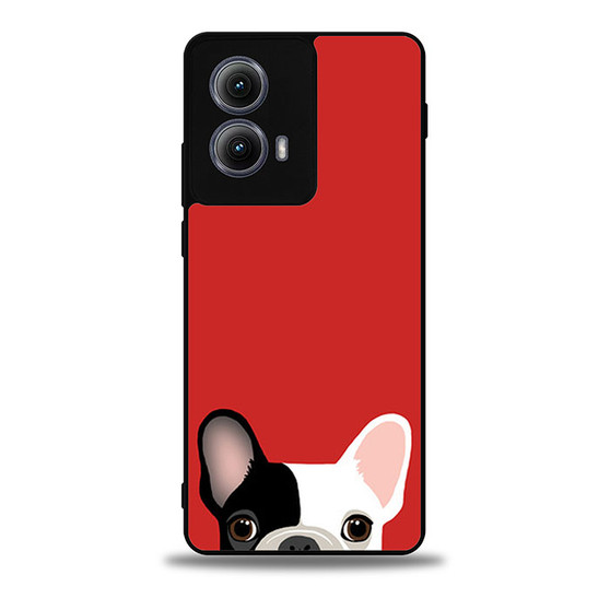 red french bulldog Motorola Moto Edge Case
