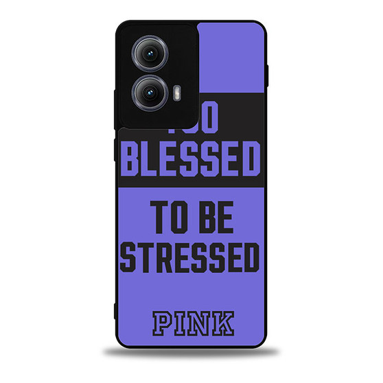 Too Blessed Pink Motorola Moto Edge Case