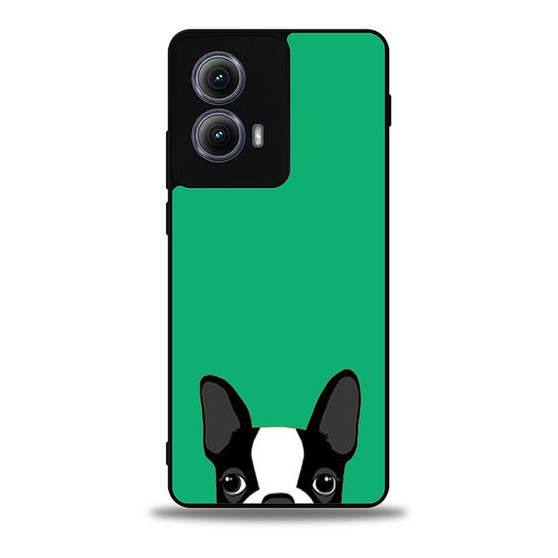 Watching Boston Terrier 2 Motorola Moto Edge Case