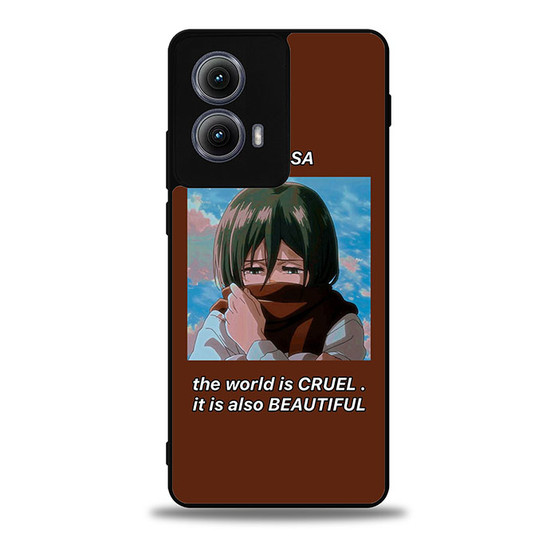 Attack On Titan Mikasa Quotes 1 Motorola Moto Edge Case