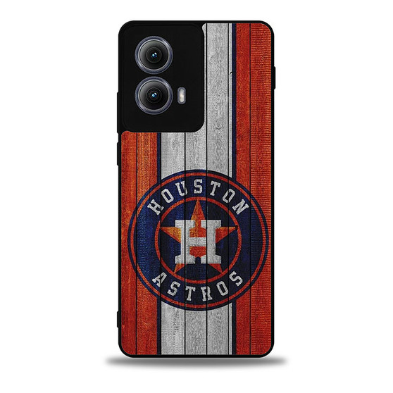 Huston Astros In Wood Art Motorola Moto Edge Case