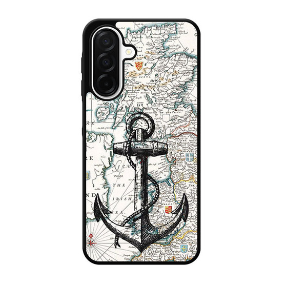 Nautica map and anchor Samsung Galaxy A26 5G Case