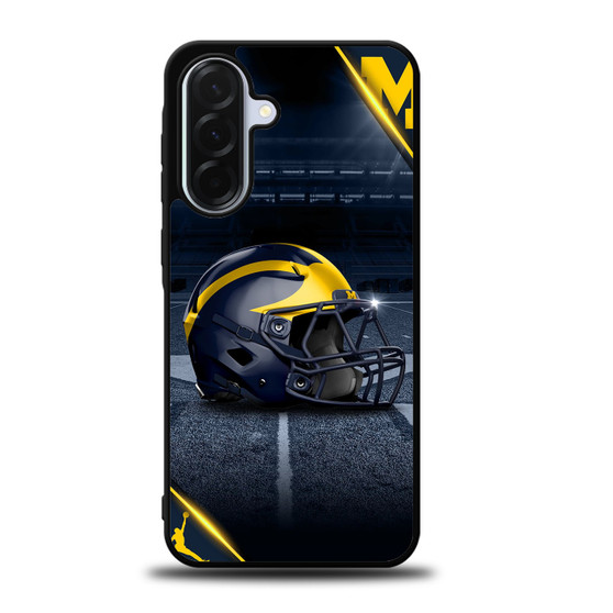 Michigan Wolverines Helmet Samsung Galaxy A36 5G Case