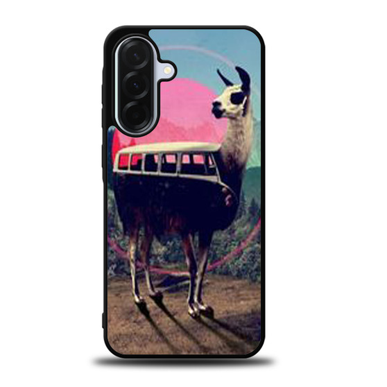 llama retro bus Samsung Galaxy A36 5G Case