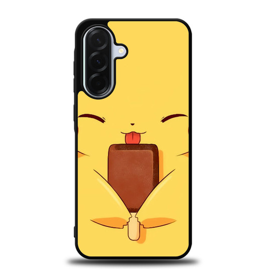 Pokemon Pikachu eating ice stick Samsung Galaxy A36 5G Case