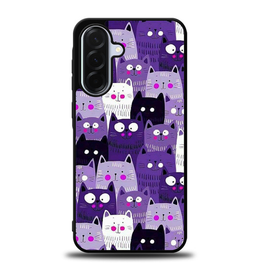 Purple Cat Collage Samsung Galaxy A36 5G Case