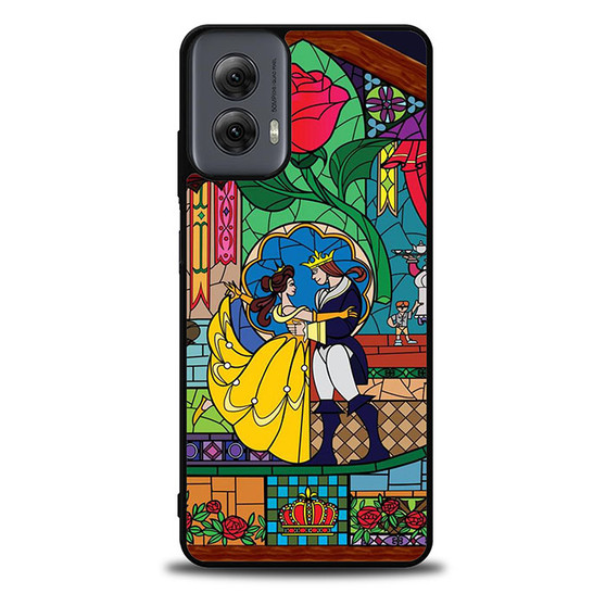 belle and beast prince stained glass Motorola Moto G Power Case