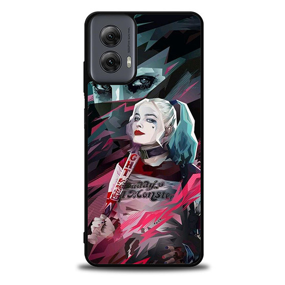 Harley Quenn and Joker in Abstruct Art Motorola Moto G Power Case