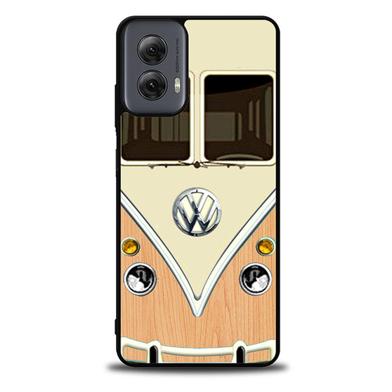 light wood vw retro bus Motorola Moto G Power Case