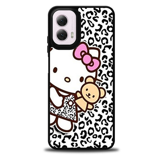 hello kitty leopard background Motorola Moto G 5G 2024/ Moto G 5G 2025 Case
