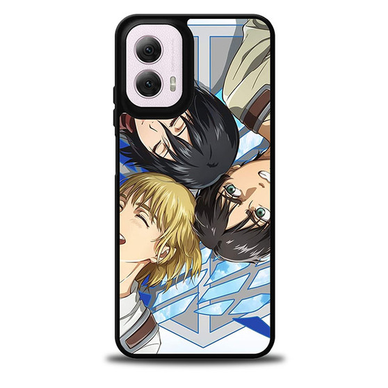 Attack on Titan Eren Mikasa Armin Smile Motorola Moto G 5G 2024/ Moto G 5G 2025 Case