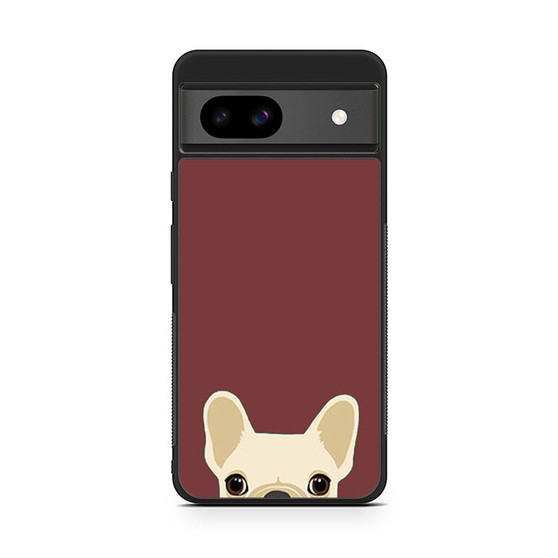 Cute French Bulldog Dark Red Google Pixel 8a Case