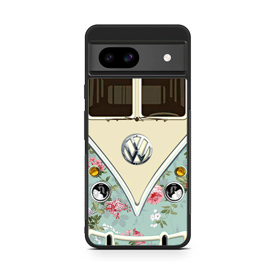 modern floral vw retro bus Google Pixel 8a Case