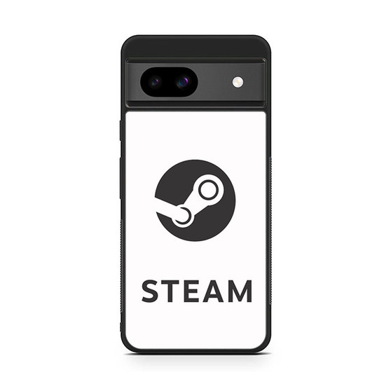 Steam Logo White Google Pixel 8a Case