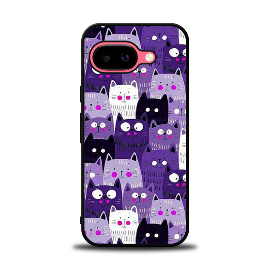 Purple Cat Collage Google Pixel 9a Case