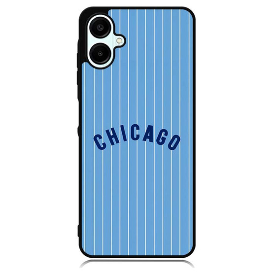Chicago cubs jersey pattern Samsung Galaxy A06 Case