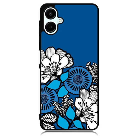 Blue Flora Motif Samsung Galaxy A06 Case