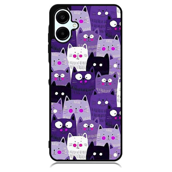 Purple Cat Collage Samsung Galaxy A06 Case