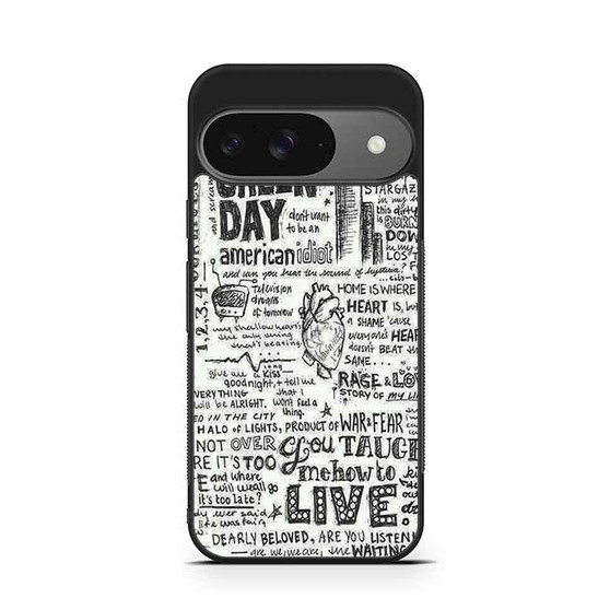 Green Day Lyrics Google Pixel 9/ Pixel 9a/ Pixel 9 Pro/ Pixel 9 Pro XL Case