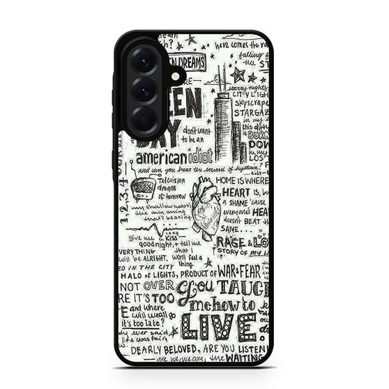 Green Day Lyrics Samsung Galaxy A56 Case