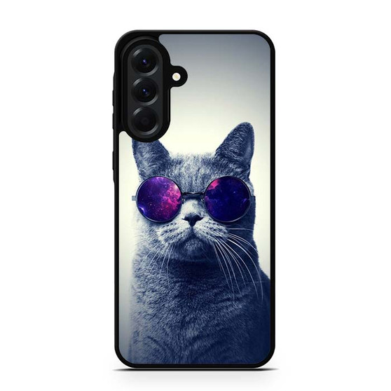 Hipster Cat With Galaxy Glasses Samsung Galaxy A56 Case