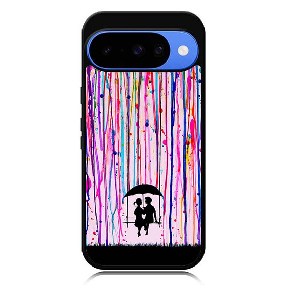 Couple in Rainbow Paint Art Google Pixel 10 Case