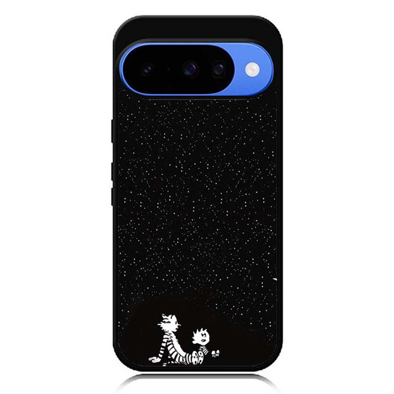 Calvin and Hobbes Under The Night Sky Google Pixel 10 Case