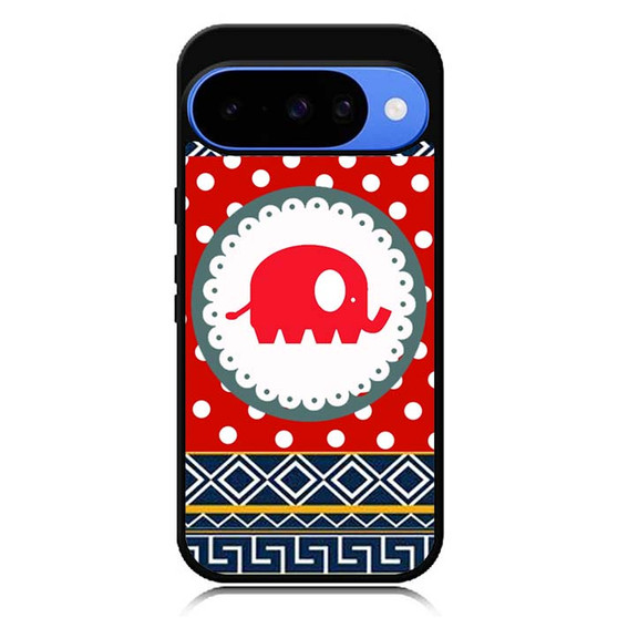 Cute Red Elephant Polkadots Aztec Google Pixel 10 Case