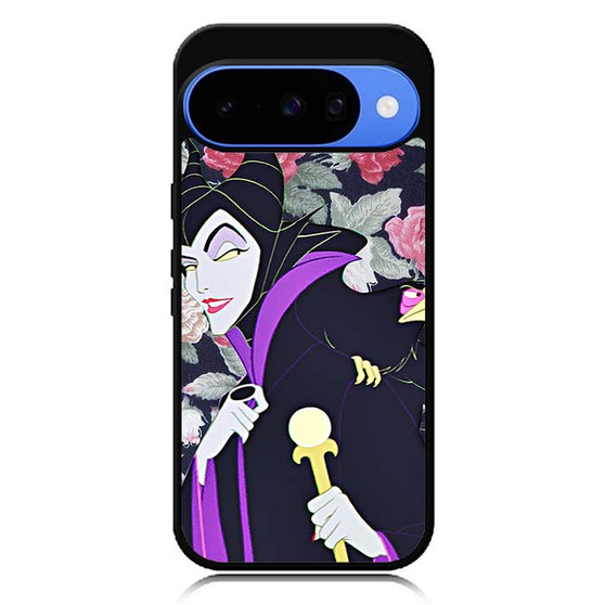 Maleficent evil face floral Google Pixel 10 Case