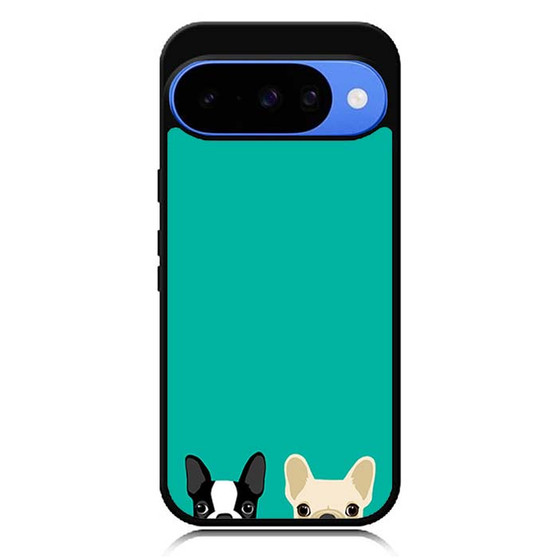 Watching Boston Terrier & French Bulldog Google Pixel 10 Case