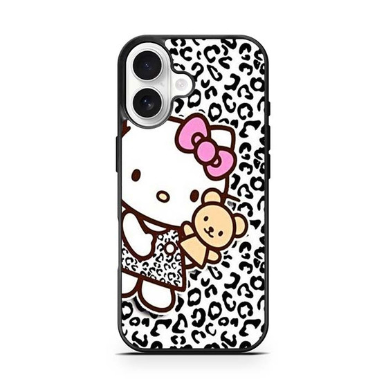 hello kitty leopard background iPhone 17 Case