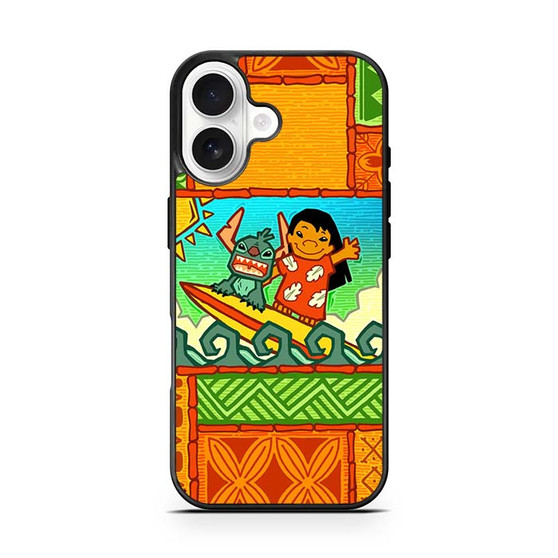 Lilo And Stitch Hawaiian Art iPhone 17 Case