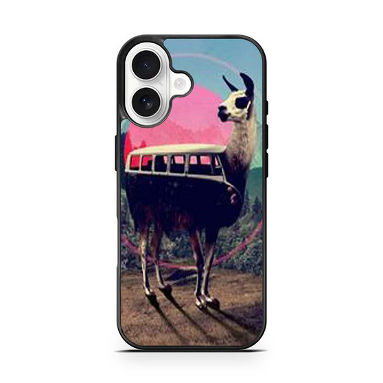llama retro bus iPhone 17 Case