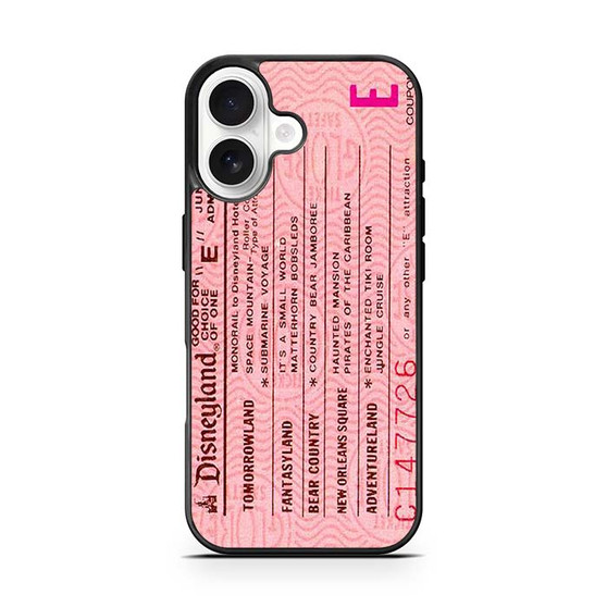 pink disneyland ticket iPhone 17 Case