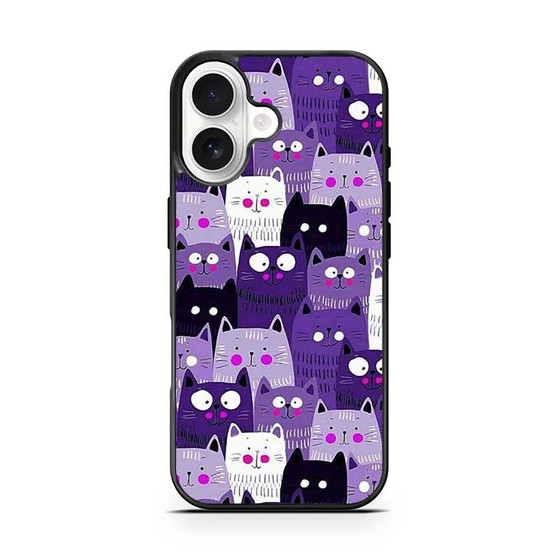 Purple Cat Collage iPhone 17 Case