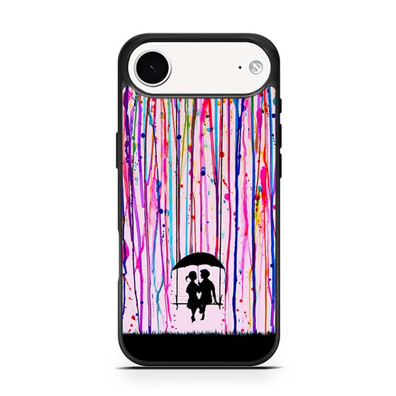 Couple in Rainbow Paint Art iPhone Air Case