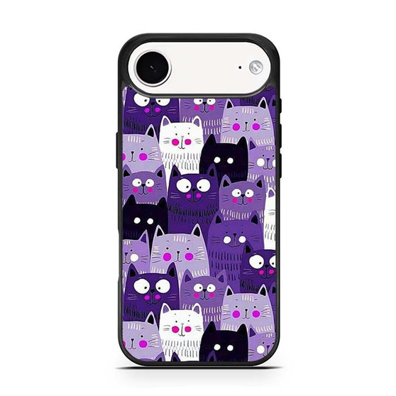 Purple Cat Collage iPhone Air Case