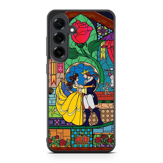 belle and beast prince stained glass Samsung Galaxy S25 FE Case