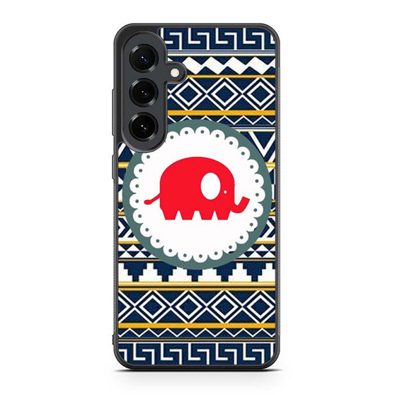 Cute Red Elephant Aztec Samsung Galaxy S25 FE Case