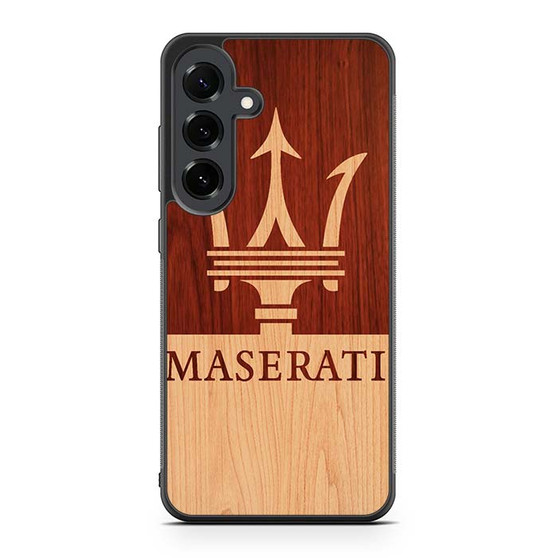 maserati wood Samsung Galaxy S25 FE Case