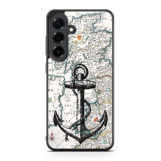 Nautica map and anchor Samsung Galaxy S25 FE Case