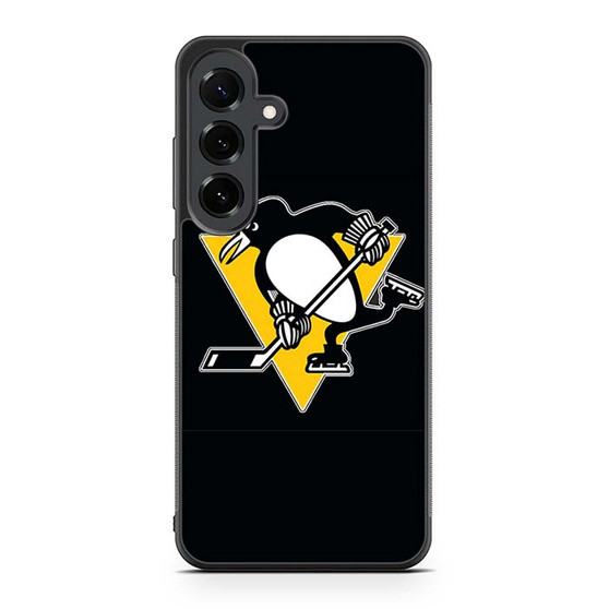 Pittsburgh Penguins Black Samsung Galaxy S25 FE Case