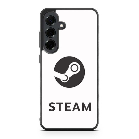Steam Logo White Samsung Galaxy S25 FE Case Steam Logo White Samsung Galaxy S25 FE Case