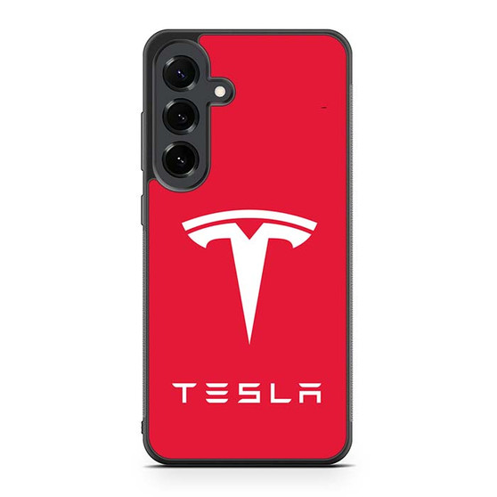Tesla Logo 3 Samsung Galaxy S25 FE Case Tesla Logo 3 Samsung Galaxy S25 FE Case