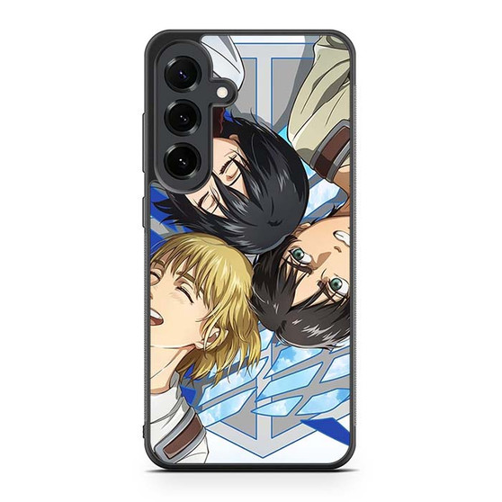 Attack on Titan Eren Mikasa Armin Smile Samsung Galaxy S25 FE Case