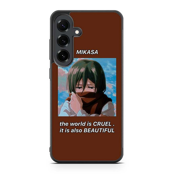Attack On Titan Mikasa Quotes 1 Samsung Galaxy S25 FE Case